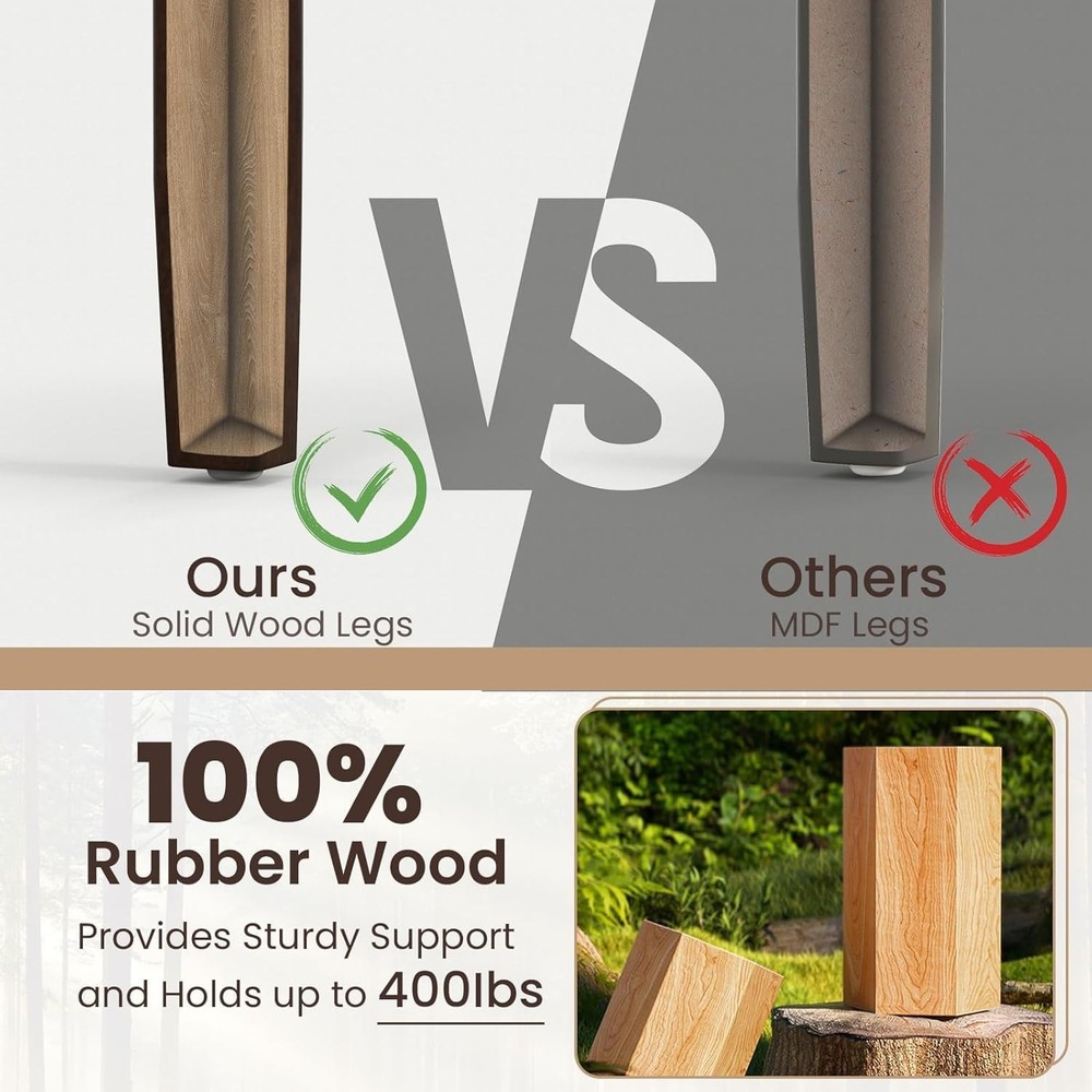 核桃木餐椅4件套无臂农舍梯背