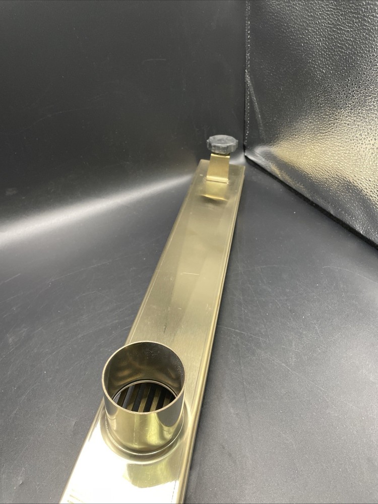 32in. Stainless Steel Linear Shower in Brushed Gold