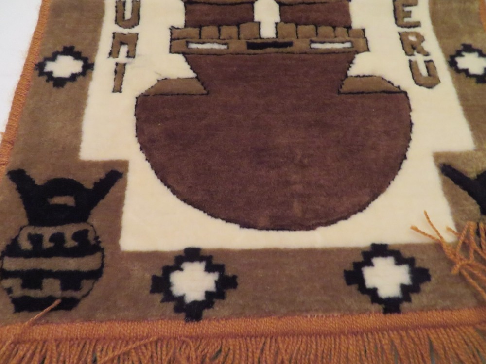 TUMI PERU Peruvian Wool Ceremonial Axe Knife Wall Hanging 28" x 16"