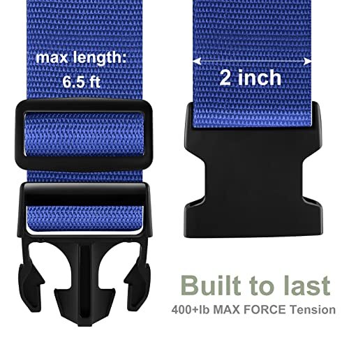 4-Pack Luggage Straps, Adjustable Wide Travel Belt to Keep Suitcase Secure