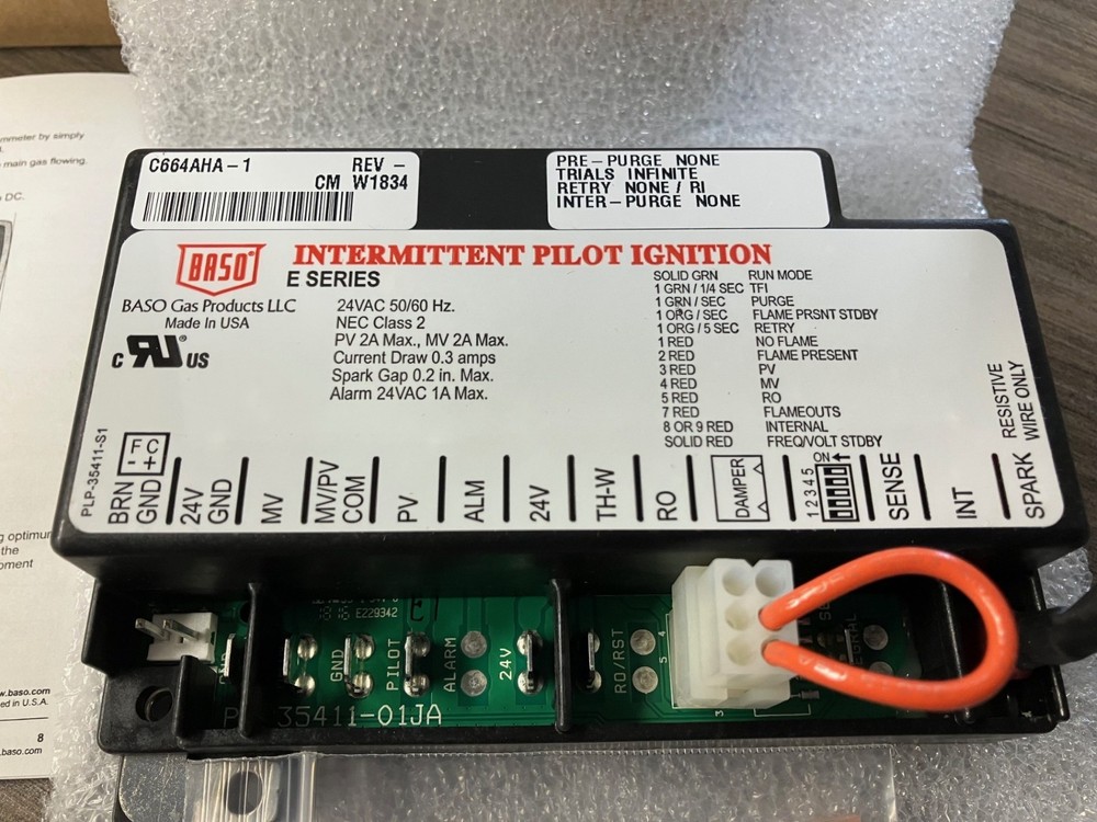 BASO C664AHA-1C Intermittent Pilot Ignition Standard Enclosure Control