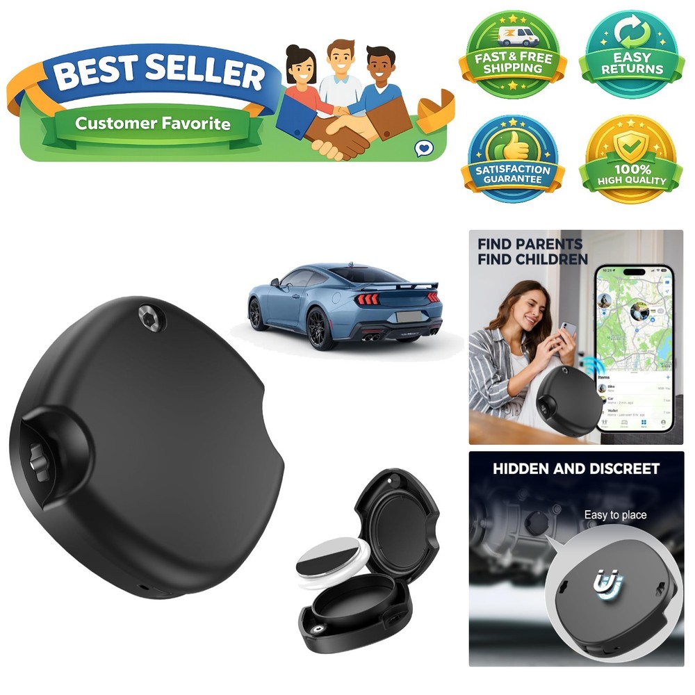 Mini GPS Tracker for Vehicles – Hidden Magnetic & Waterproof Car Tracker, Rea...
