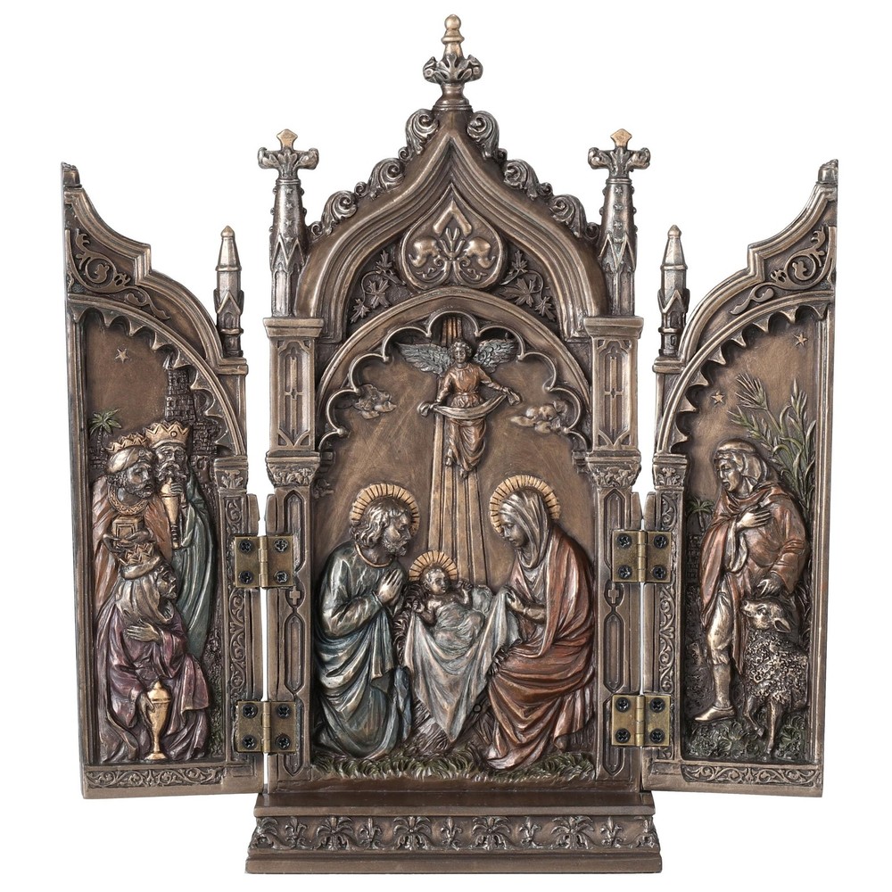 UNICORN STUDIO Nativity Cathedral Triptych Statue Sculpture UNICORN STUDIO