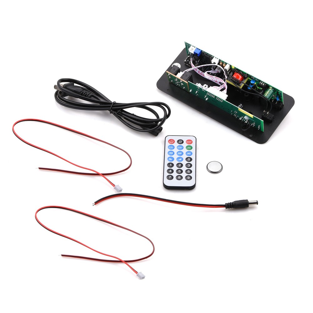 Amplifier Board Bluetooth 5.0 FM Radio/Treble/Bass Customizable Audio Function