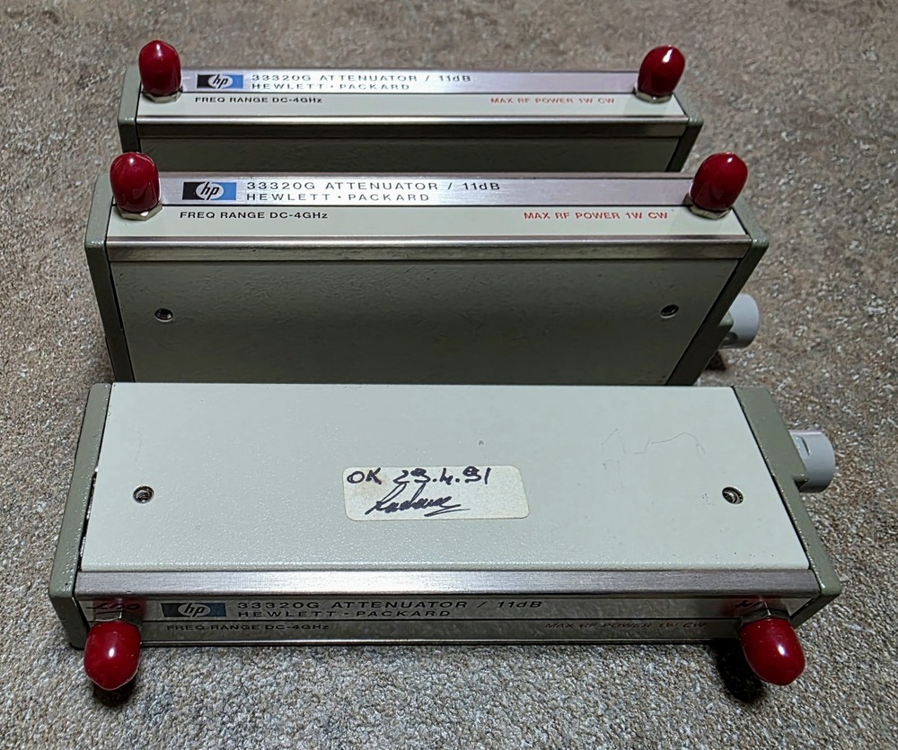 HP, AGILENT 33320G, 11DB Programmable Step Attenuator, DC to 4GHz + Cable.