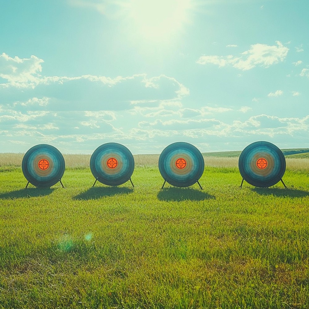 2 Roll Circle Splatter Target Stickers 4", Yellow/Red/Black Style 3