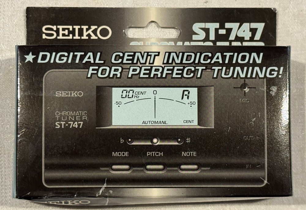 Seiko Chromatic Tuner ST-747 In Box ~ Working ~ With Instructions