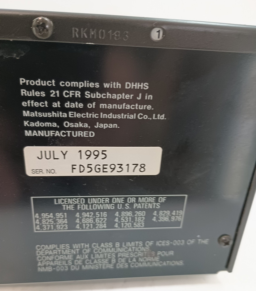 Technics SL-PD887 5-Disc CD Changer Player MASH - NO REMOTE - EB-19934