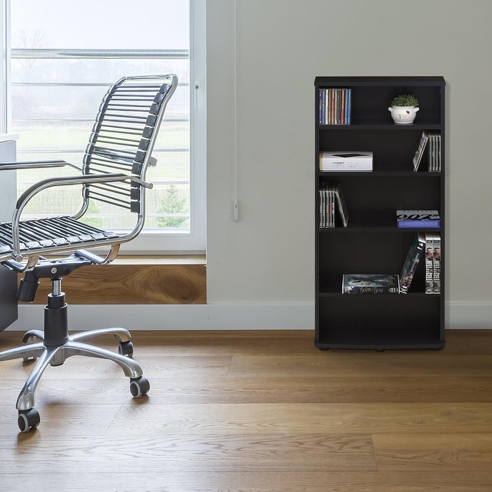 Jaya 4-Tier Multimedia Storage Tower Espresso