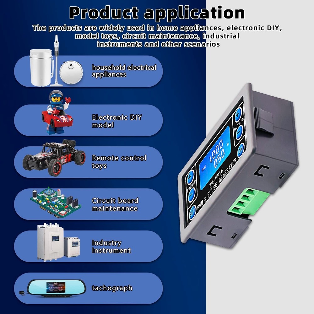 PWM Signal Generator 1-150kHz Pulse Frequency Module LCD Dual Mode Controller