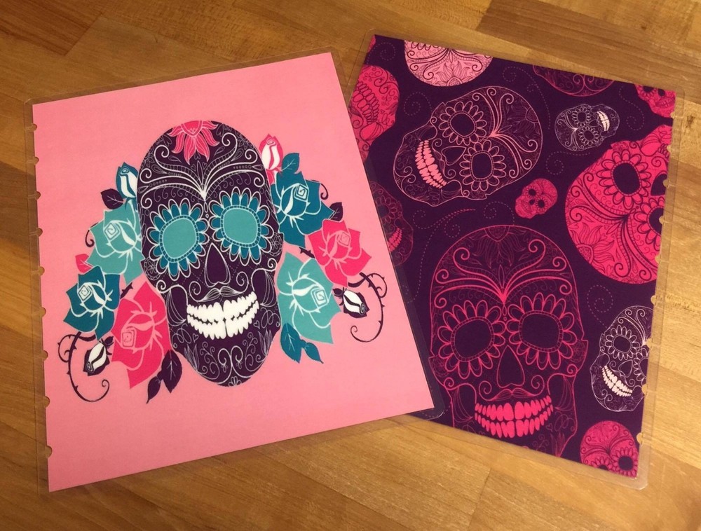 Sugar Skulls Front/Back Cover Set for use w/ Classic Happy Planner~