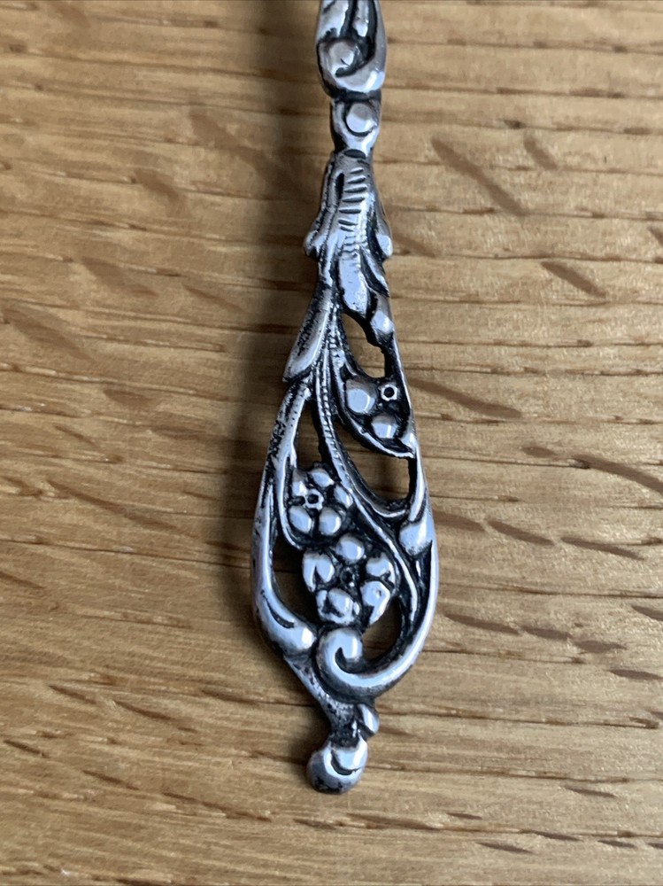 Mocha Spoon Espresso Spoon Floral Pattern 800 Silver