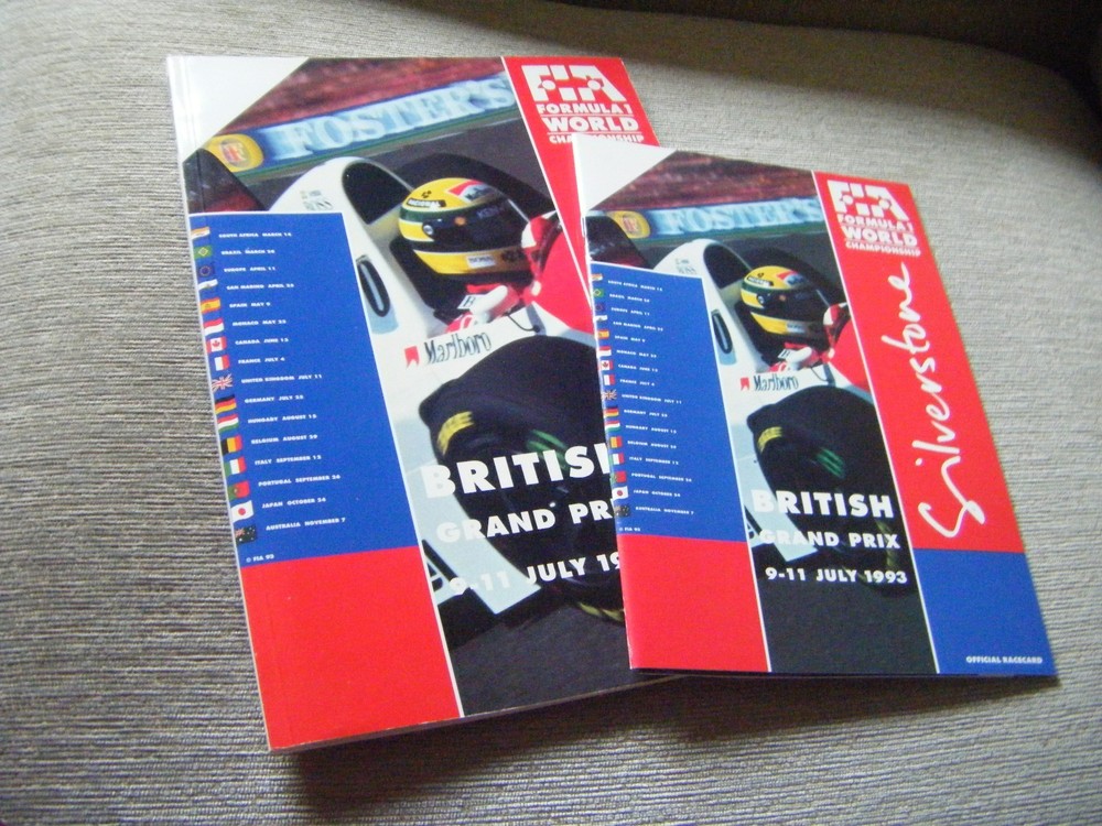 British Grand Prix Programme   Silverstone   July 1993