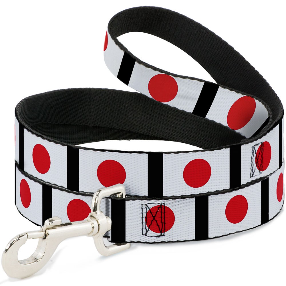 Dog Leash Japan Flags NARROW 0.5"