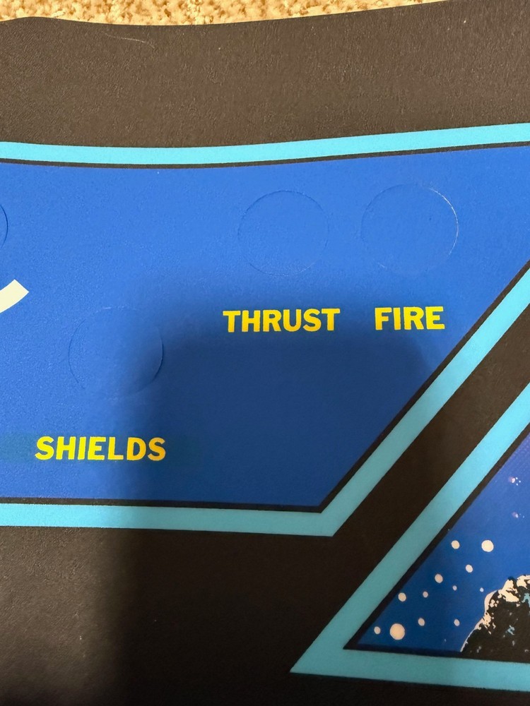 Asteroids Deluxe Arcade Control Panel Overlay CPO Reproduction Atari