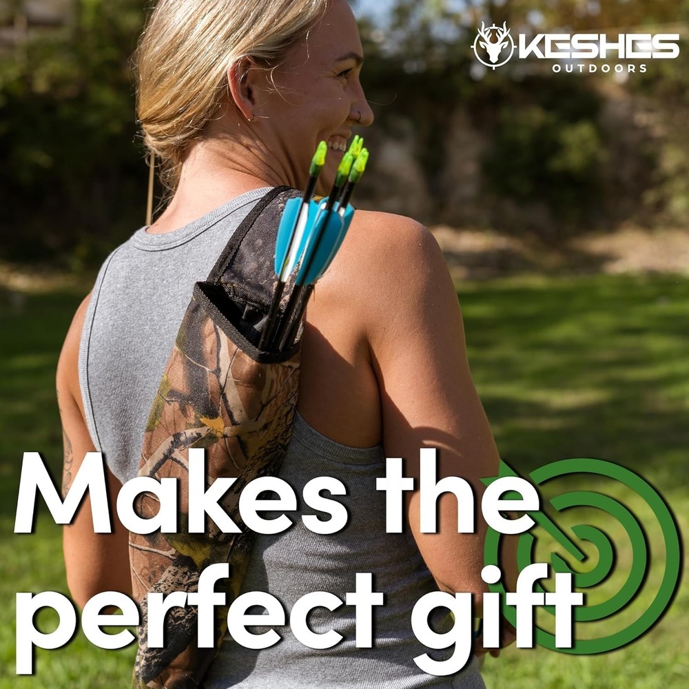 Versatile Lightweight Archery Quiver - Adjustable & Comfortable for Any Session