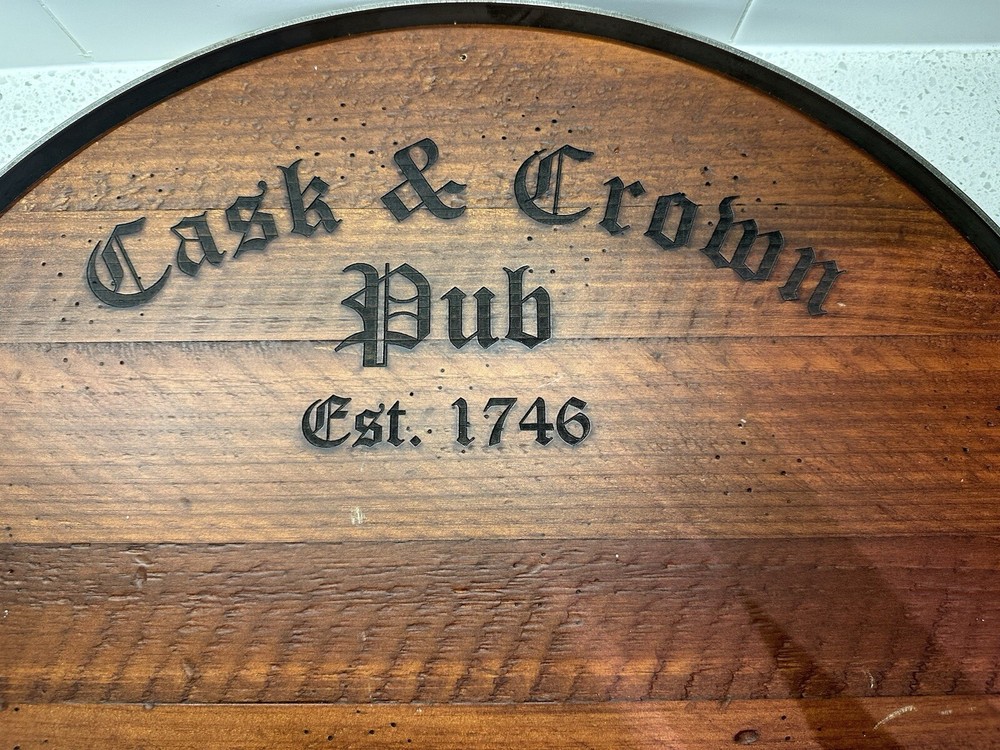 Pub Serving Tray 27” Cask And Crown