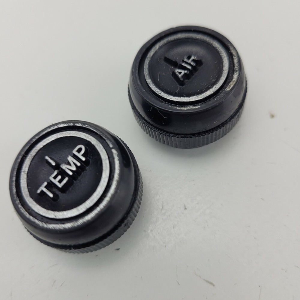 1973 Oldsmobile Cutlass Temperature Control Knobs Black Set of 2