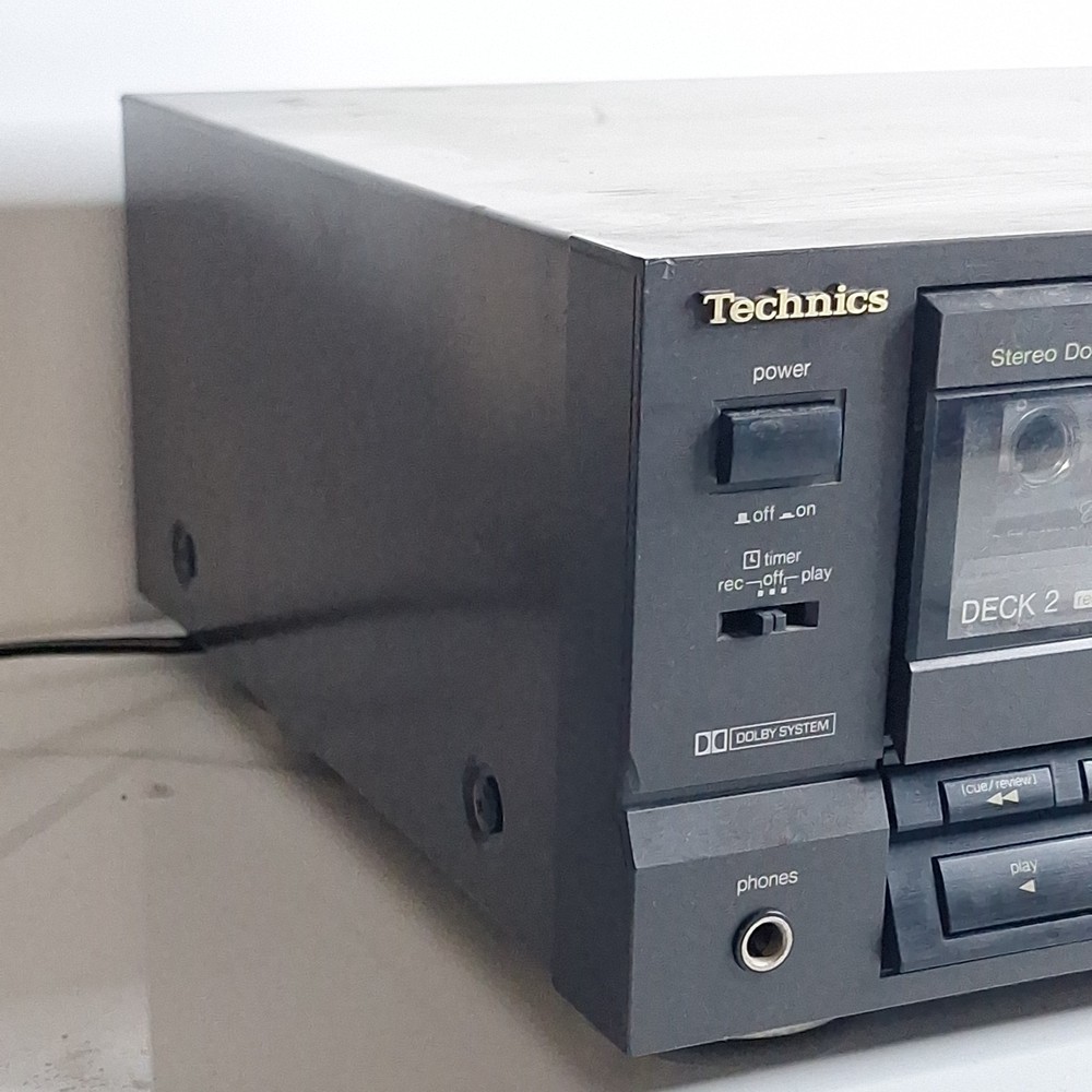 Technics RS-TR155 Auto Reverse Dual Cassette Deck Player Recorder READ TESTED