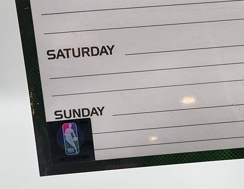 NBA Certified Boston Celtics Notepad Weekly Planner Magnetic Backing 75 Sheets
