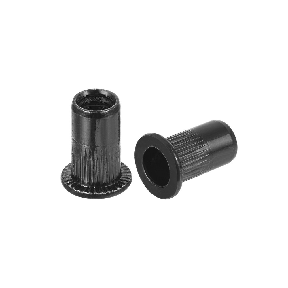 50Pcs Rivet Nuts Flat Head, #10-24 Carbon Steel Thread