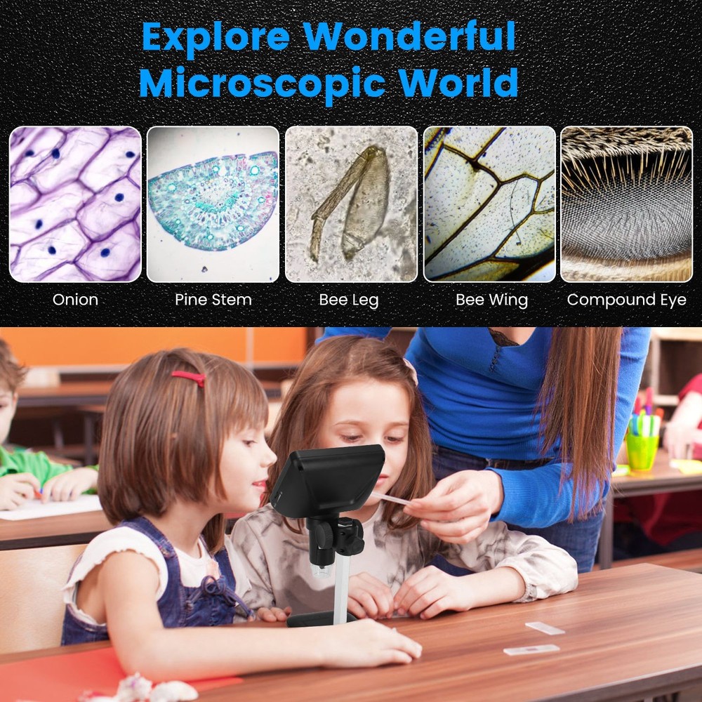 1000X Magnification 4X Zoom Digital Microscope USB Coin Microscope Soldering