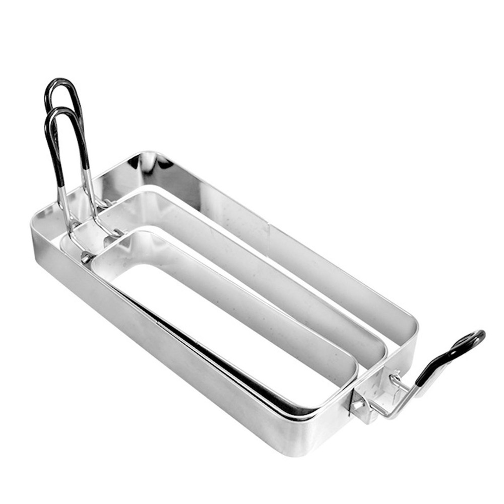 Fried Egg Ring Muffin Omelette Ring for Griddle Pan with Handle Rectangle