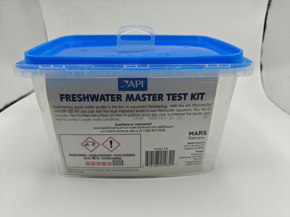 API Freshwater Aquarium Water Test Kit 800 Tests pH Ammonia Nitrite Nitrate
