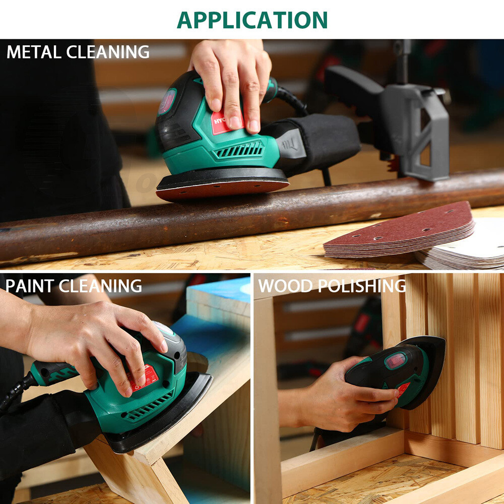 Mouse Detail Sander Sandpaper Hook Loop Sanding Pads Sheets 40-1000 Grit 140mm