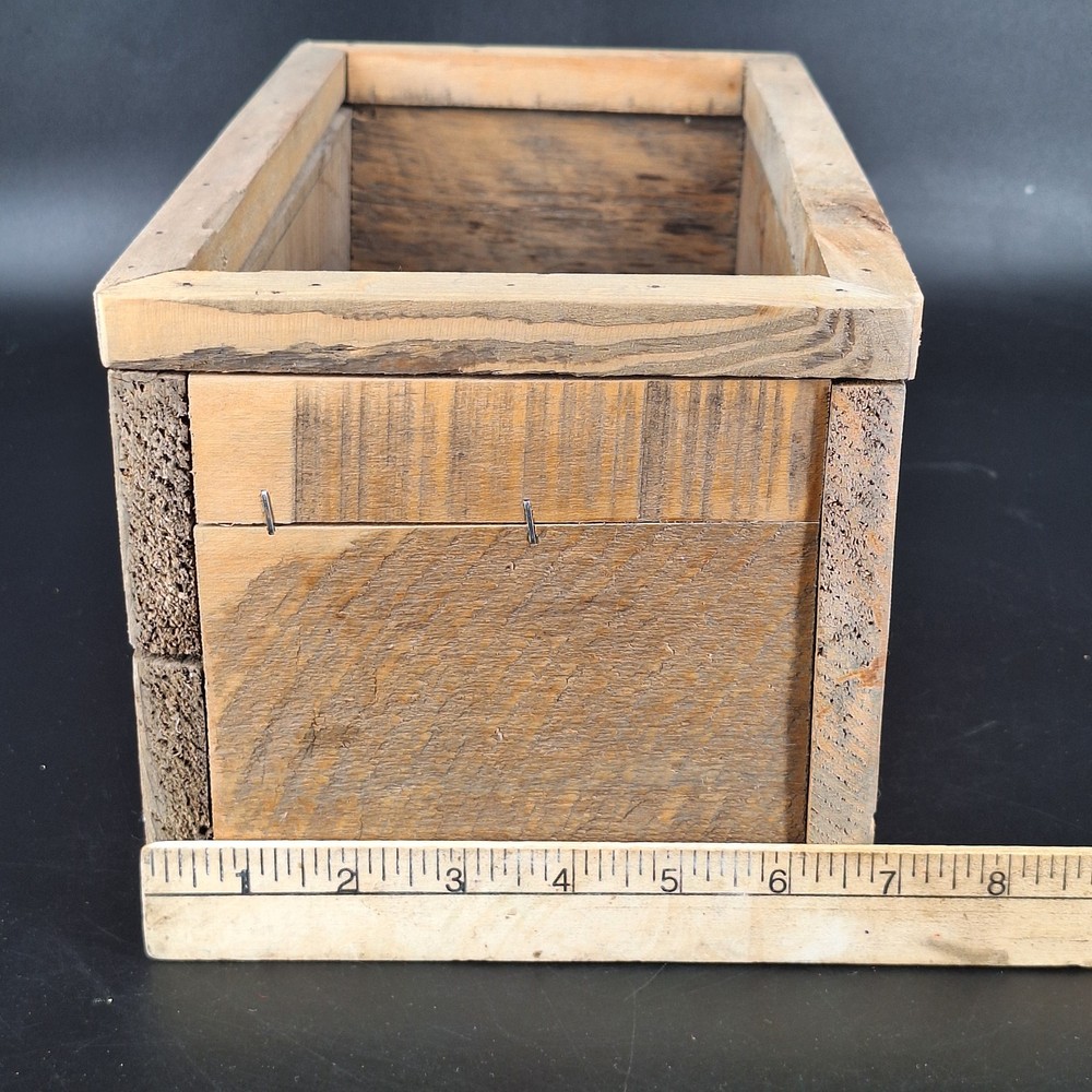 Rustic Distressed Wood Storage Box Planter Organizer Crate Home Decor