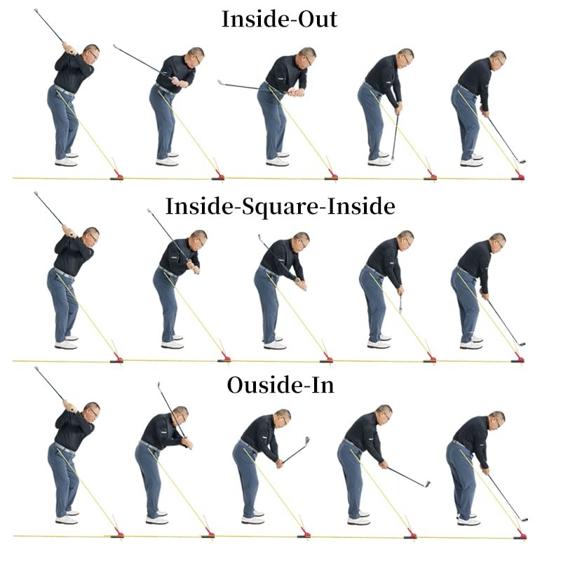 Golf Swing Trainer with 3 Alignment Sticks Portable Golf Training Aid with