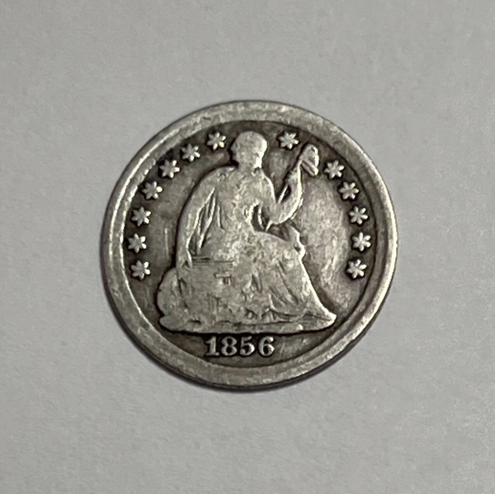 1856 1/2 10C (#17155) VG.