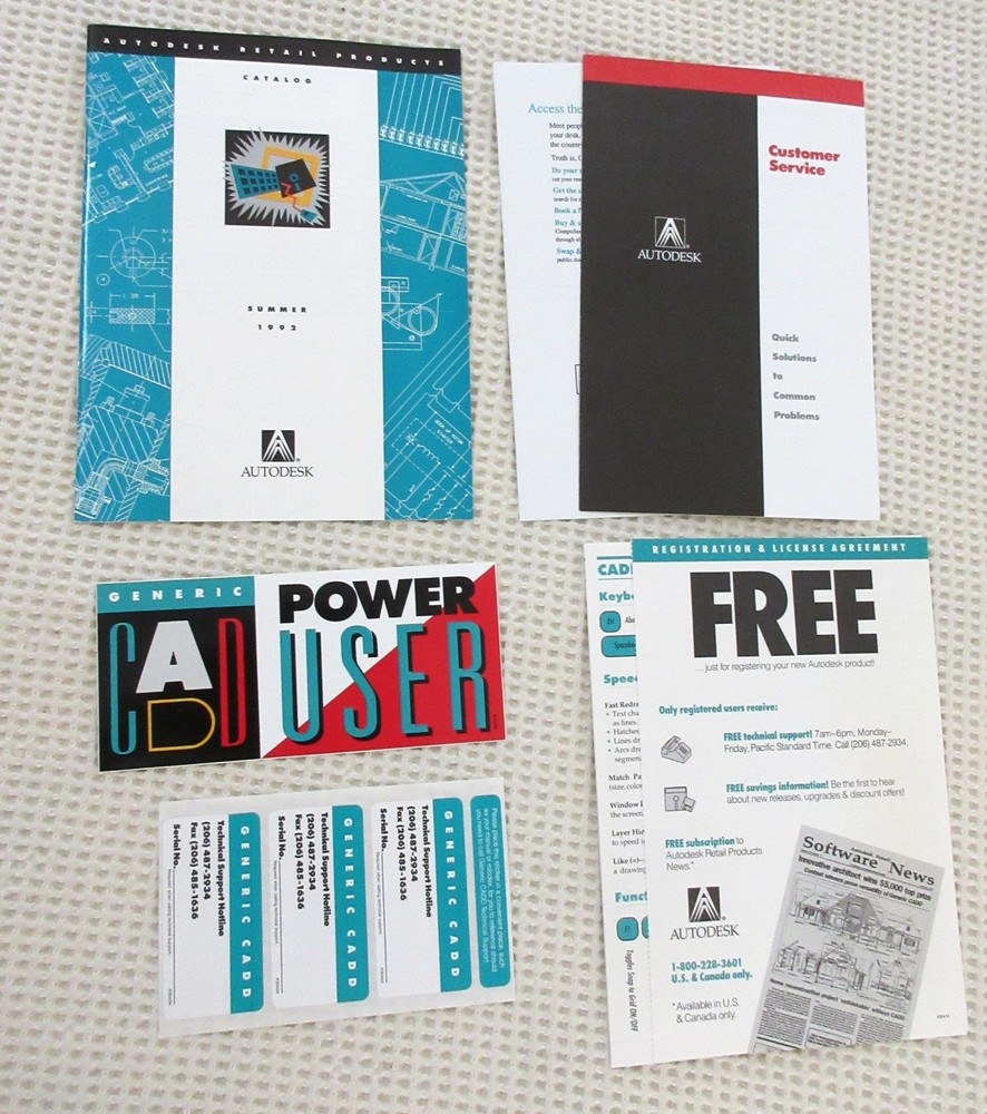 (O) Generic CADD 6.0 Design & Drafting Software, IBM, PC, Autodesk, 1991