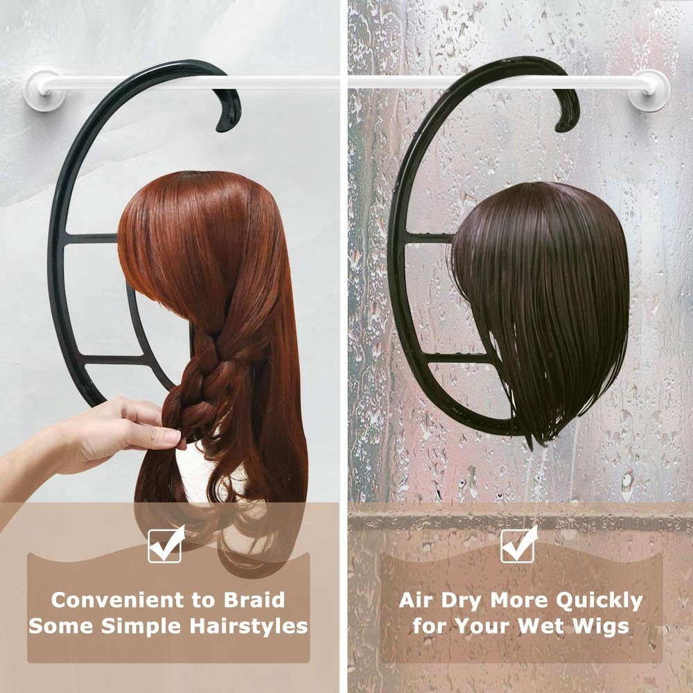 Hanging Wig Stand, Head for Wigs, 4 Sets