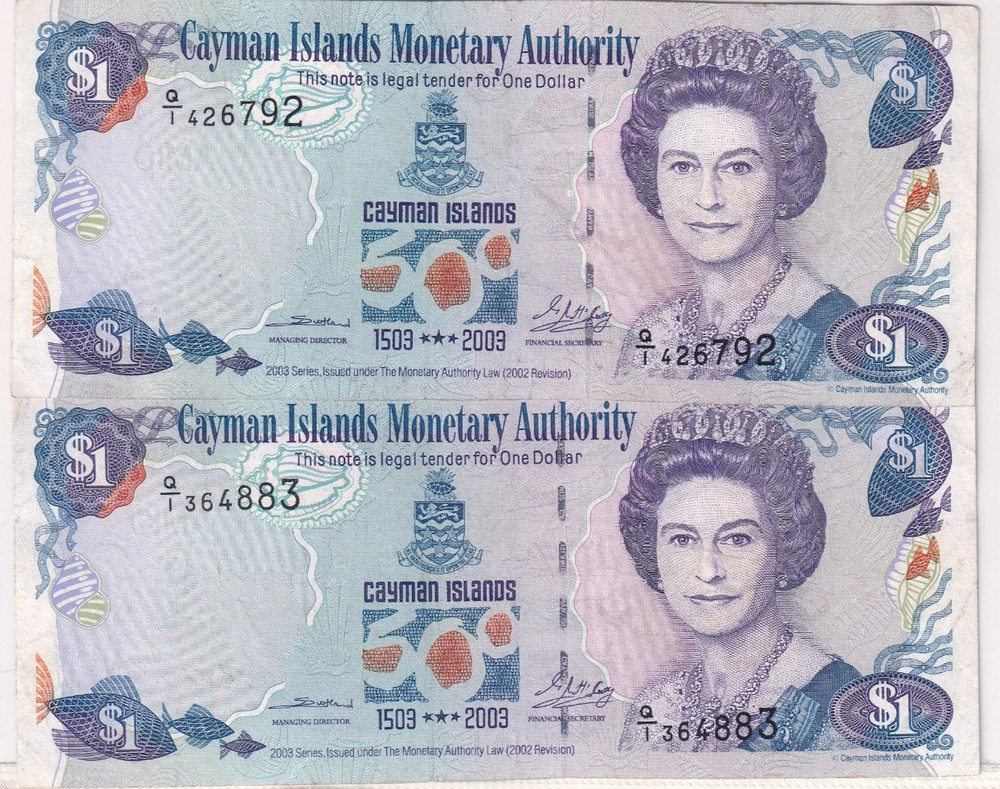 Cayman Islands 2 Dollars 2003 Pick # 30 2 NOTES
