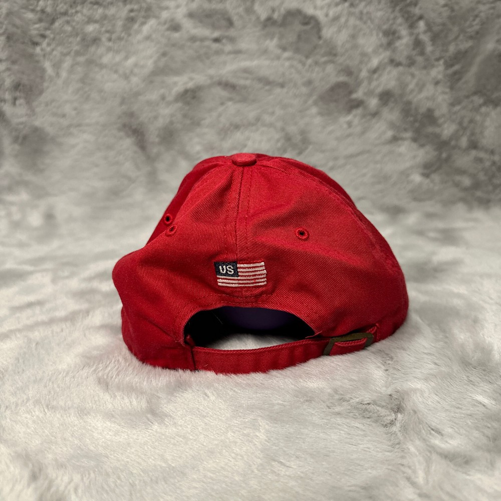 Titleist Hat Mens Red Strapback US Flag Embroidered Dad Hat