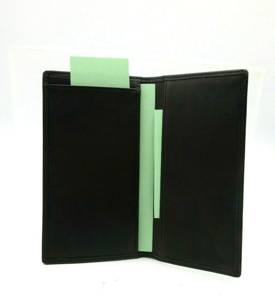Leather Checkbook Cover Barclays Bank Black