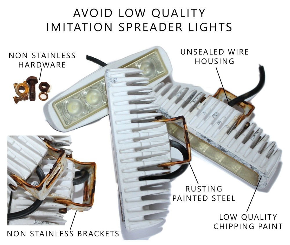 Wave One Marine | DUAL COLOR Flush Mount LED White Blue Spreader Boat Deck Light