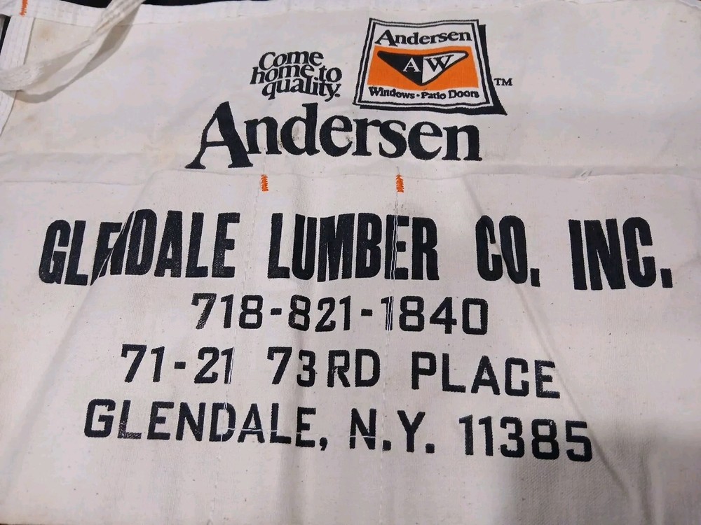 VINTAGE ANDERSEN WINDOWS APRON GLENDALE LUMBER CO. NY