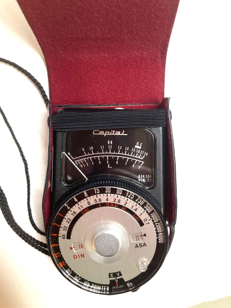 Capital Photographic Light Meter With Leather & Case Strap - Vintage
