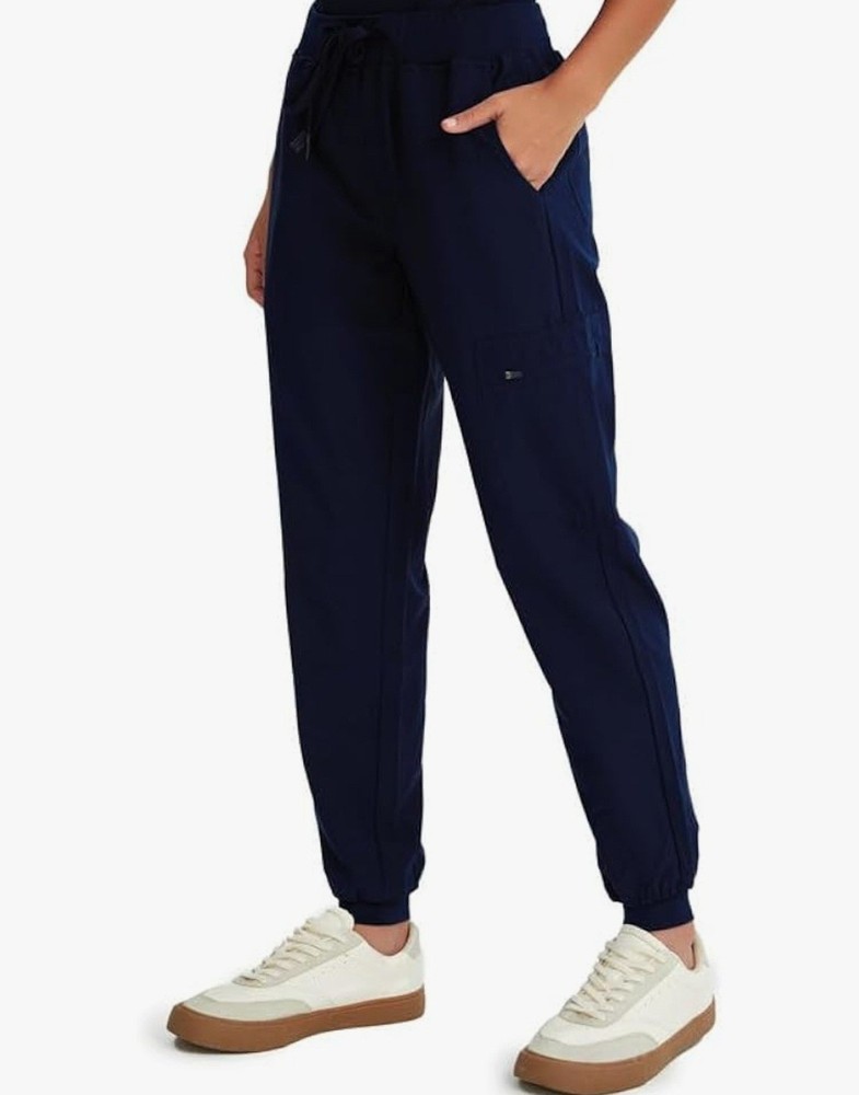 Navy Blue Polyester Scrub Set -- Women's XL