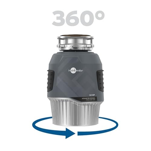 InSinkErator EVOLUTION 1HP Advanced Series Continuous Feed Garbage Disposal Gray