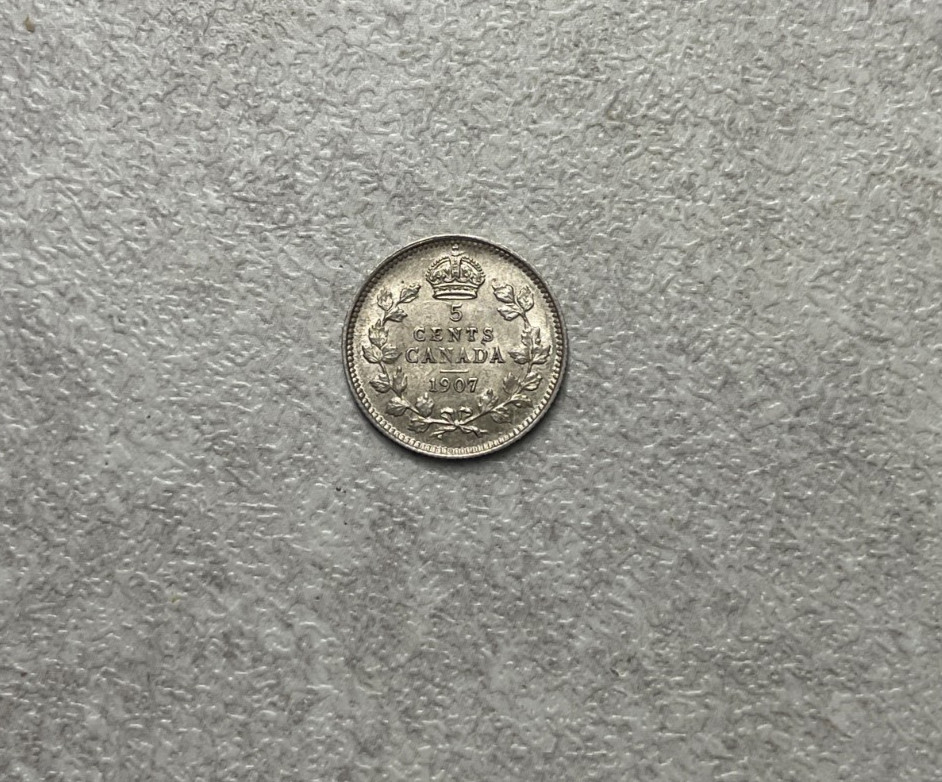 1907 Canada 5 Cents - Silver L2