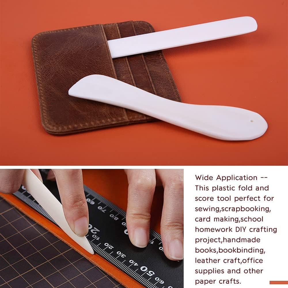 8 PCS Bone Folder Tool, Plastic Bone Folder Paper Creaser Set Scoring Tool for P