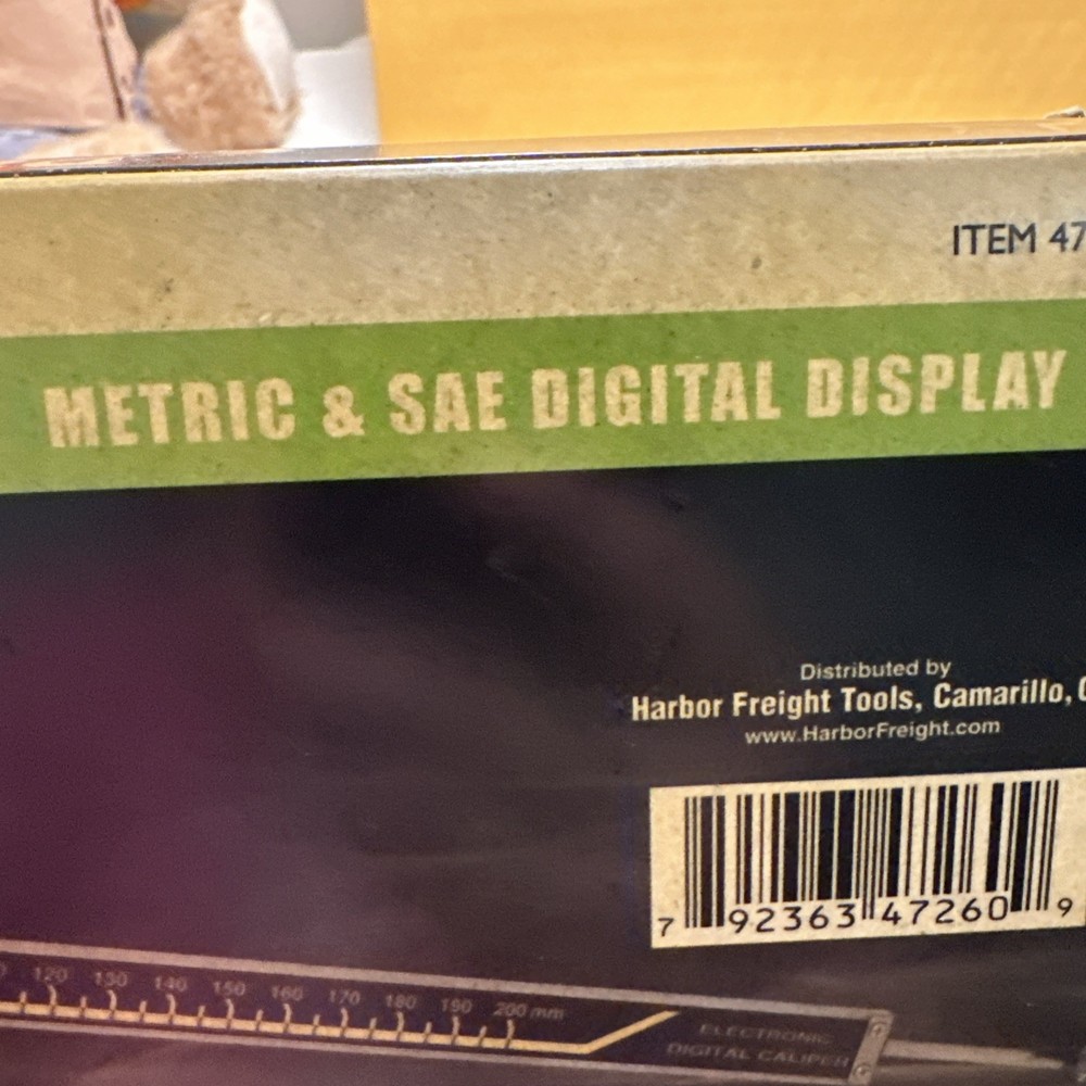Pittsburgh 8" Digital Caliper Electronic Metric SAE 63712
