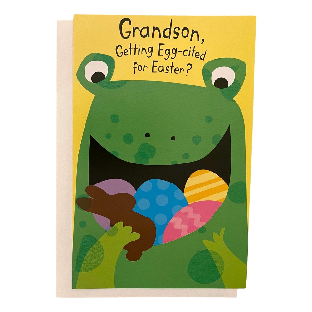 Grandson, Getting Egg-cited for Easter