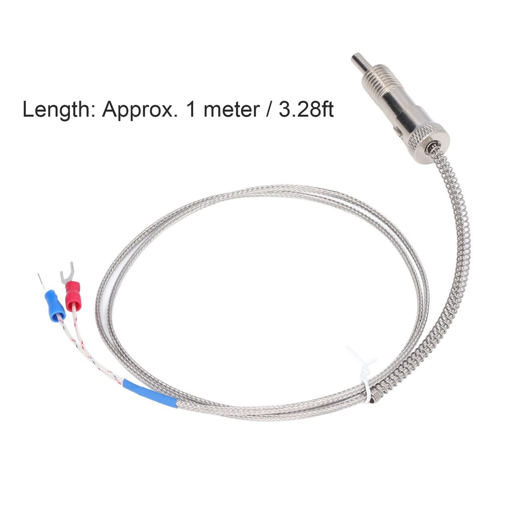 M12 1m K Type Thermocouple Silicon Compression Spring Thermocouple New