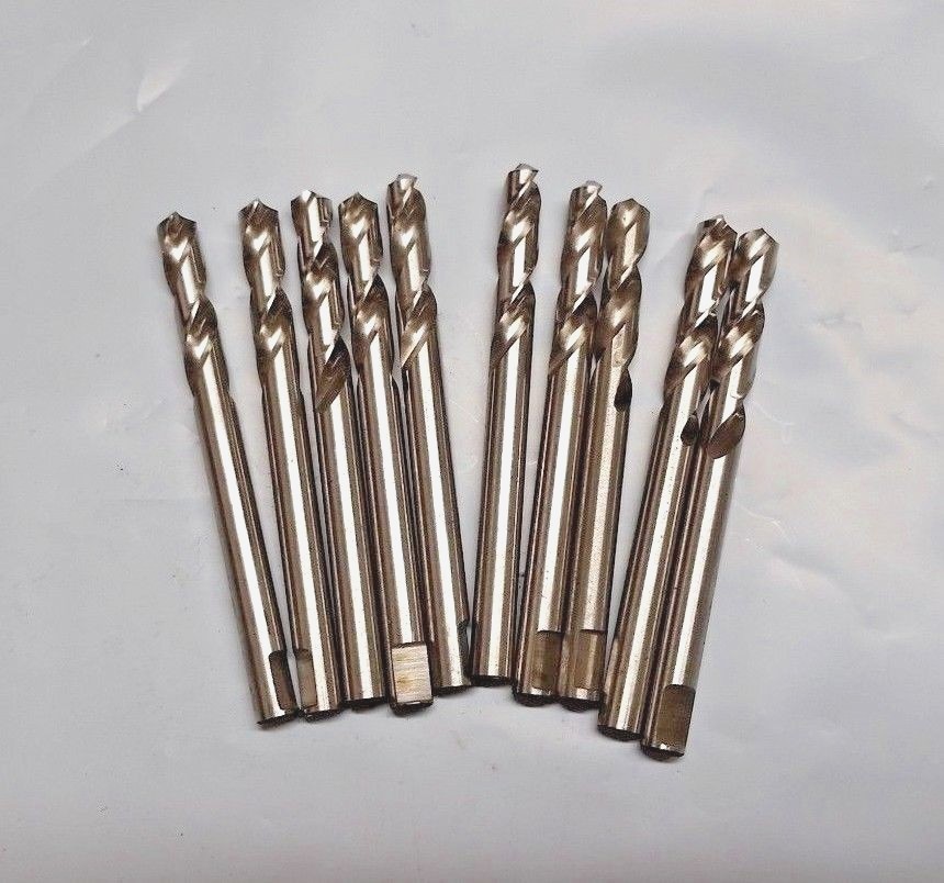 1/4" Pilot Drill Bits x 3" long HSS, 10 Pilot Bits