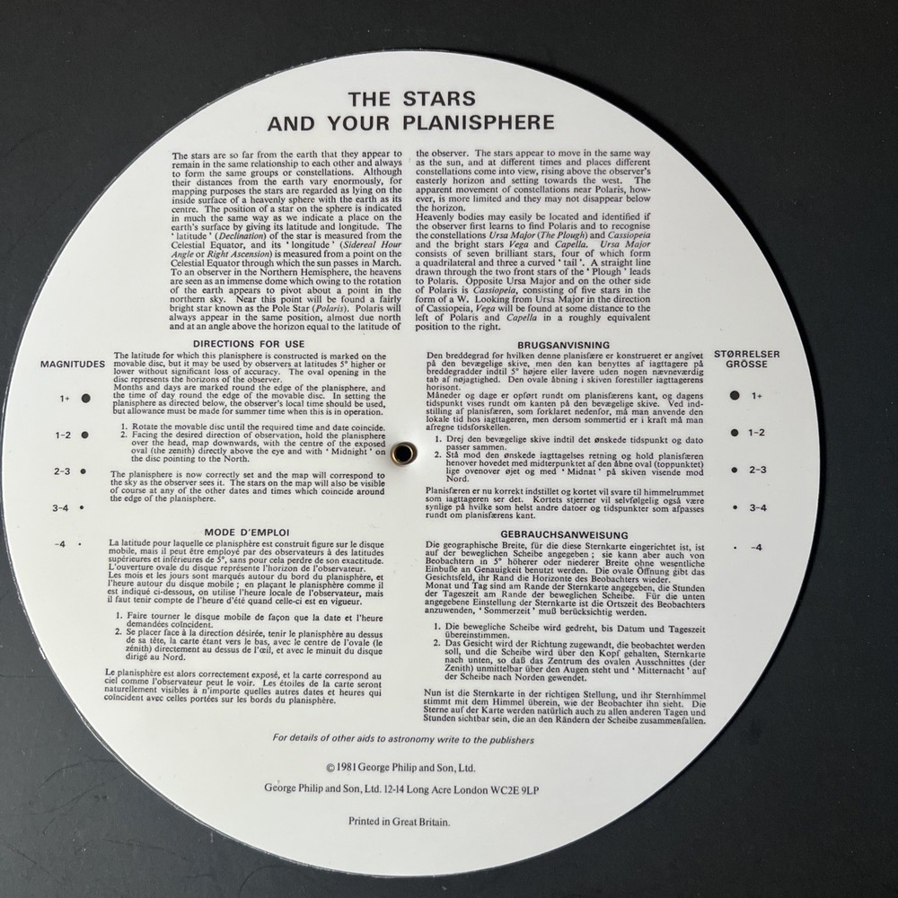 Vintage - PHILIPS PLANISPHERE - by George Philip & Son