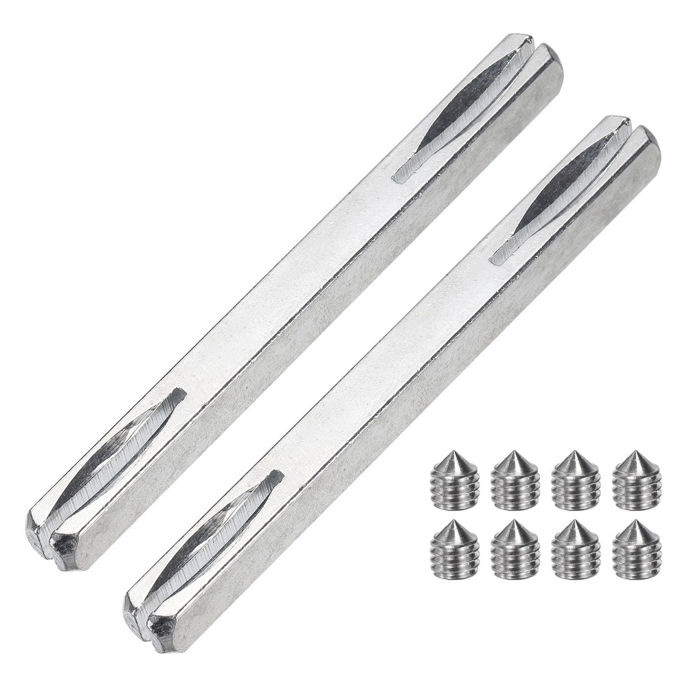 2Pcs Door Knob Spindle, 95mm Long Door Handle Spindle Replacement with Screws